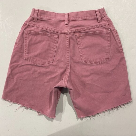 Vintage Wrangler Denim Shorts Cut Off Pink High Rise Womens Size 10 - Picture 3 of 12